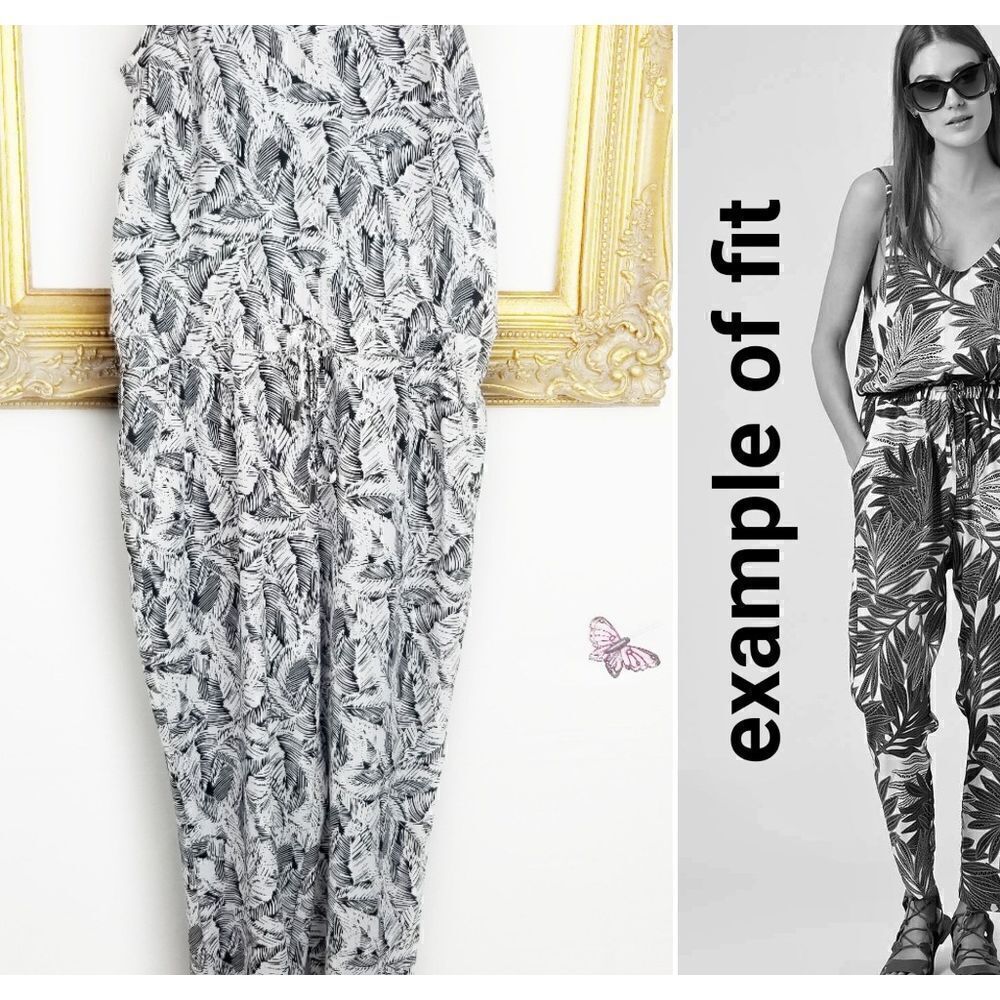 Banana Republic strappy  palm print jumper romper